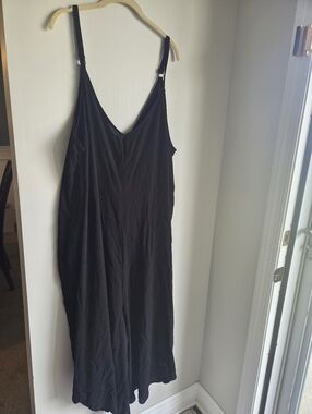 Black Swim Coverup with Adjustable Straps